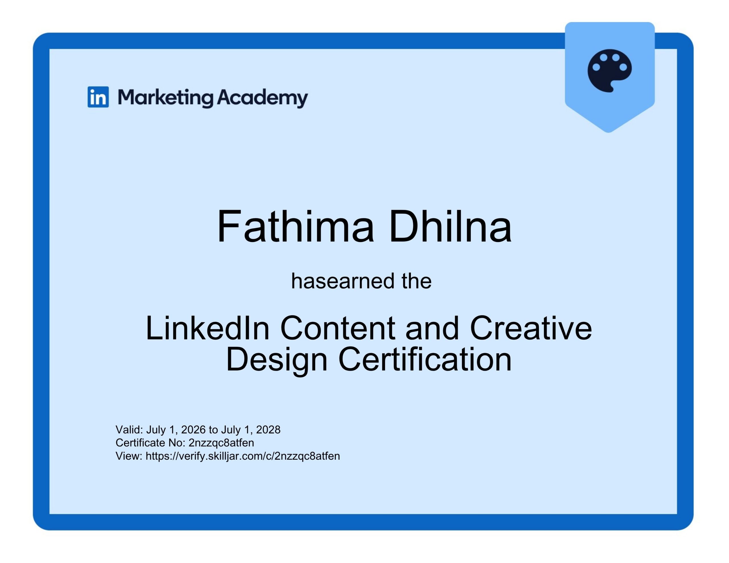 Best Digital Marketer in Malappuram-certificate 3