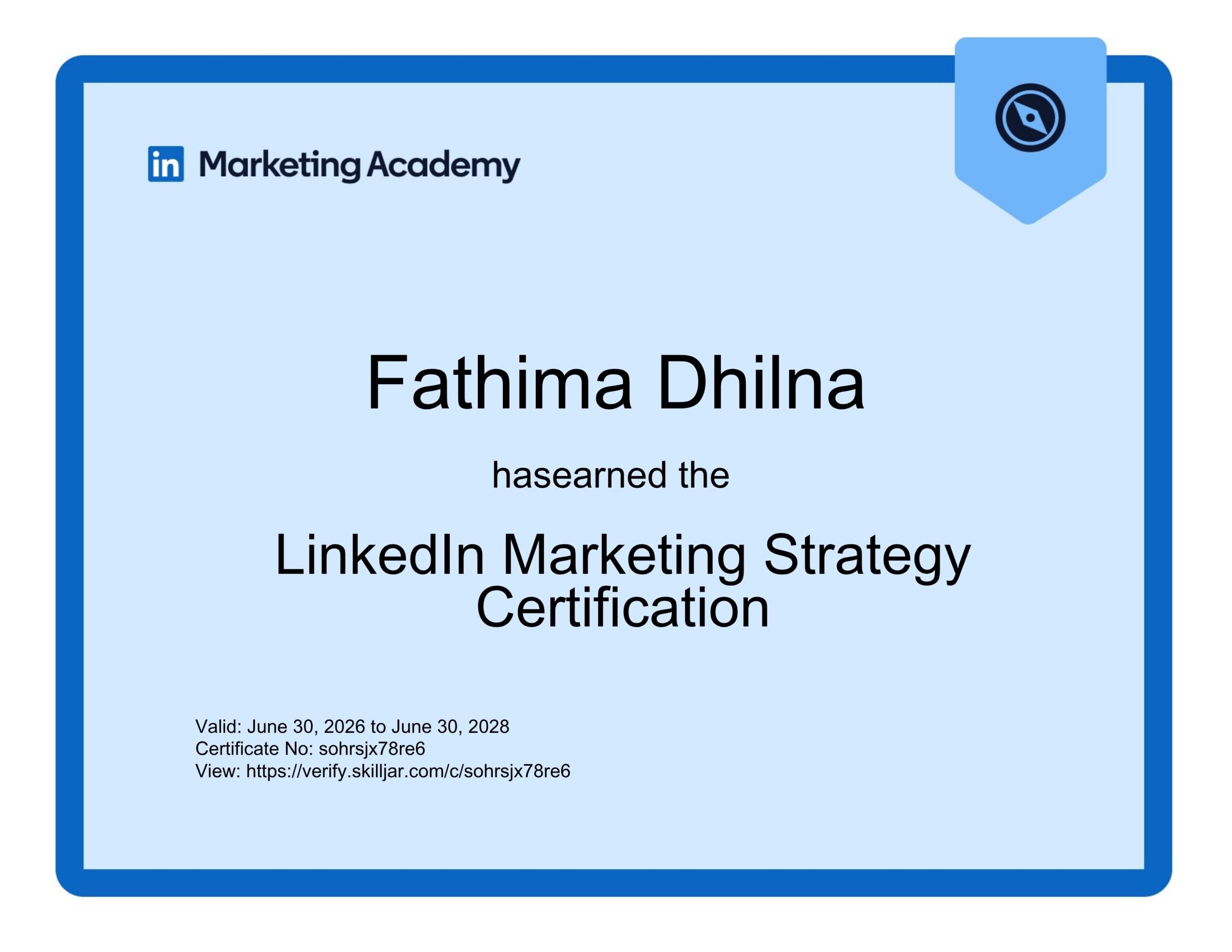 Best Digital Marketer in Malappuram-certificate 5